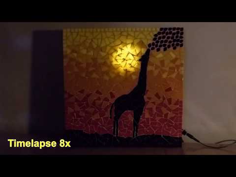 African sun glass mosaic work (timelapse 8x)