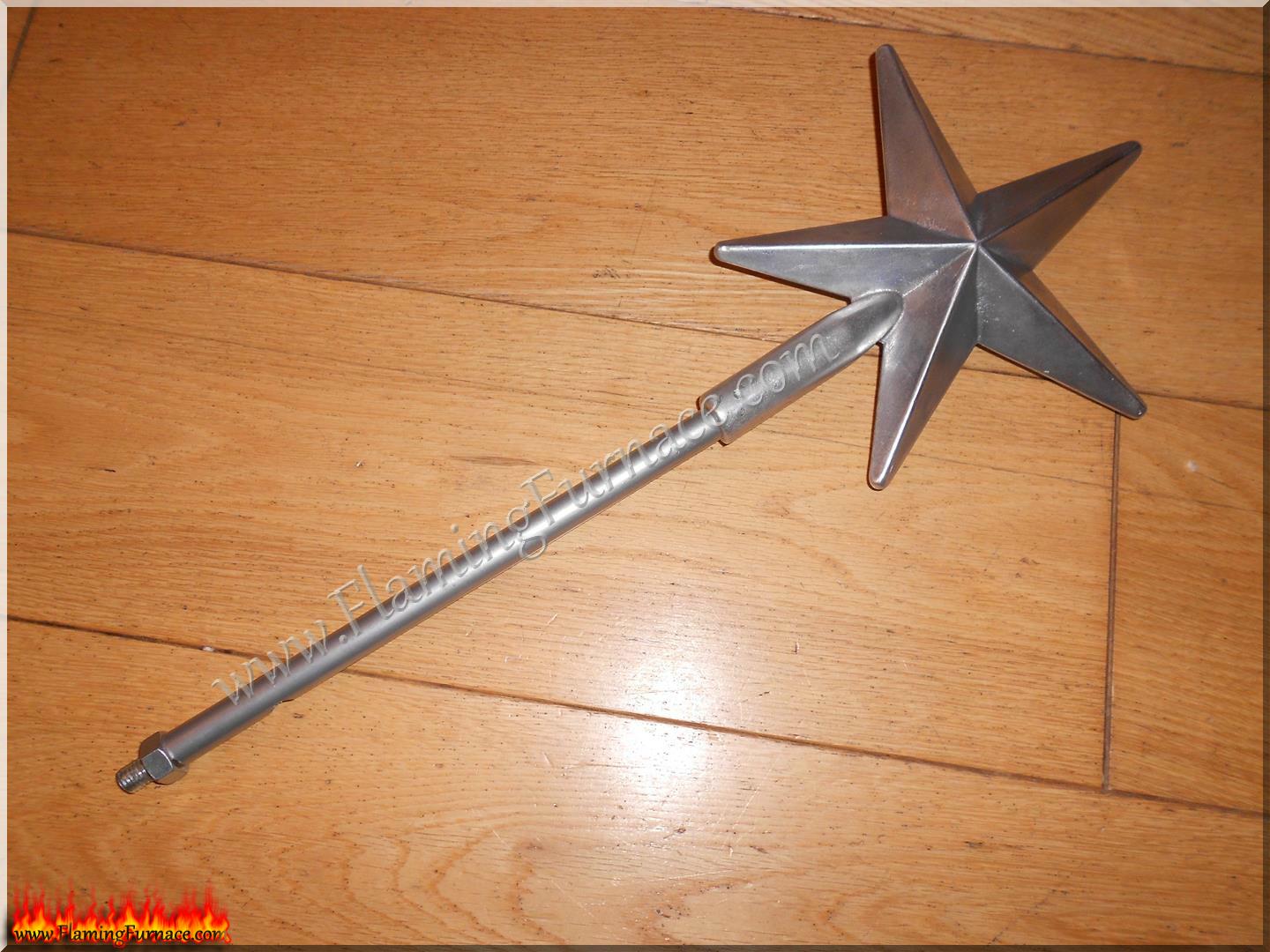 Aluminum star, homemade foundry.JPG