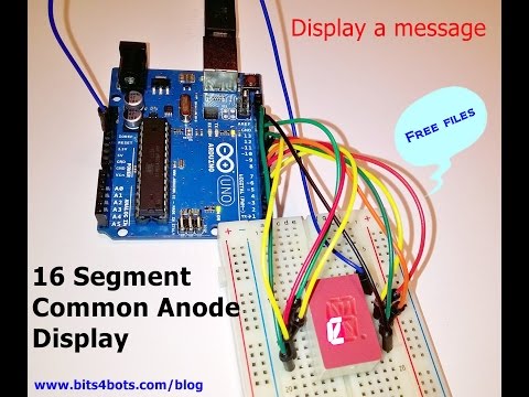 Arduino| Message on a single 16 segment display
