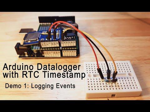 Arduino Data Logger Shield with RTC Time Stamp || Demo 1 of 4 || Hall effect door sensor