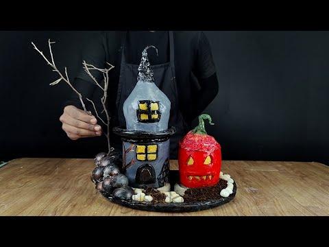 DIY Haunted Fairy House Lamp Using Plastic Bottles | Halloween Decor for home |