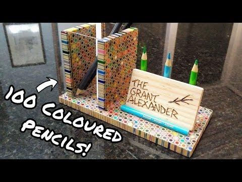Desk Organizer - Made from 100 Colored Pencils - with @Urban Shop Works