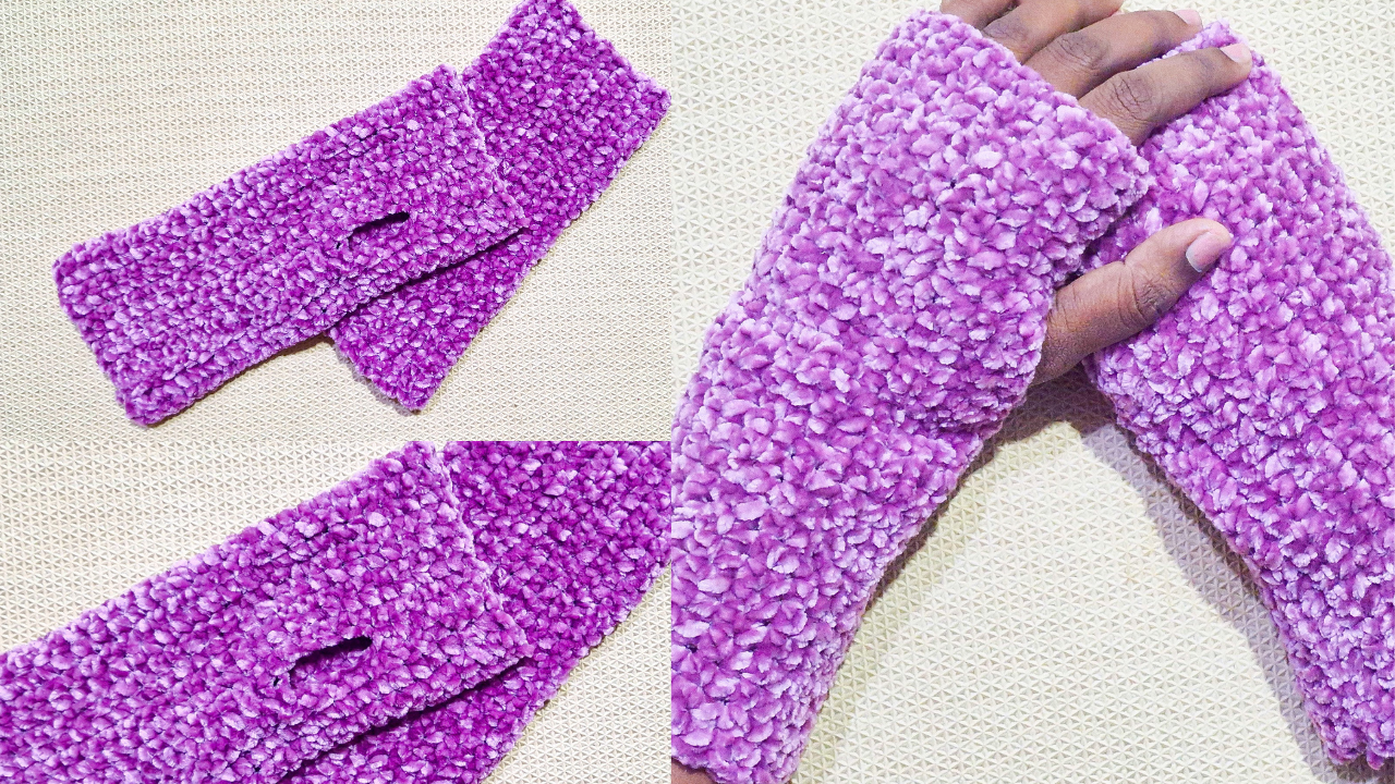 Easy Peasy Crochet Fingerless Gloves With Chenille Yarn.png