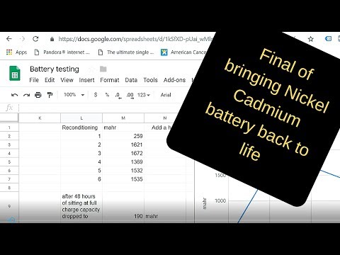 Finished reconditioning old NIckel Cadmium battery, Bringing old battery back to life