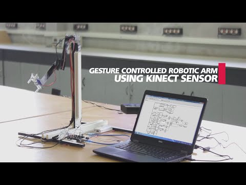 Gesture Controlled Robotic Arm Using Kinect Matlab Simulink &amp;amp; Arduino #MATLABHW2k16