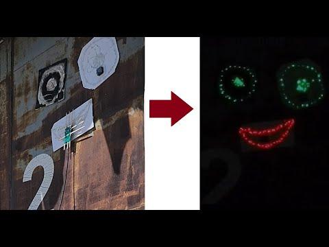 How to Make And Hang Solar Led Lights Street Art on High Walls