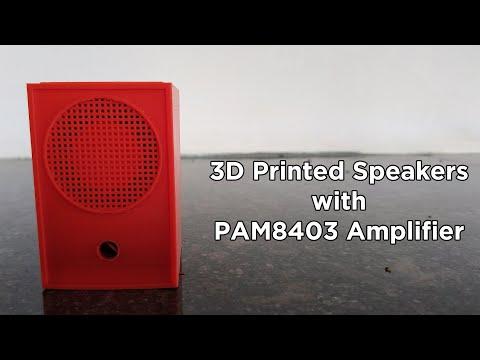 How to make a 3D Printed speaker using PAM8403 Amplifier | DIY