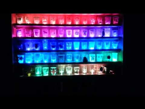 Illuminated Shot Glass Shelf