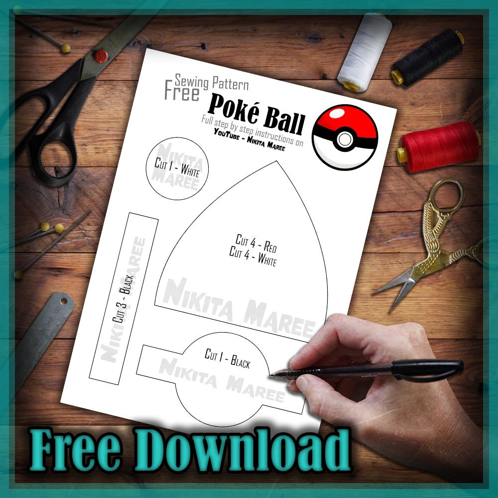 Nikita Maree Free Download PokeBall Pattern. Sewing.jpg