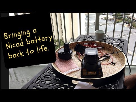 Part 3 of Nicad battery change to Li ion for Dewalt drill, Bringing a Nicad battery back to life