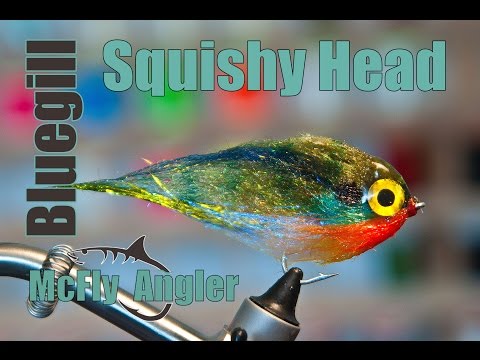 Squishy Head Bluegill - UNDERWATER Footage! - Realistic bluegill jerk-bait streamer fly