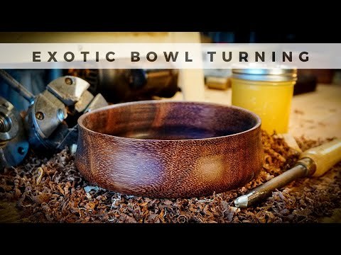 Turning An Exotic Wood Bowl | How to Turn a Wood Bowl Video | Woodturning