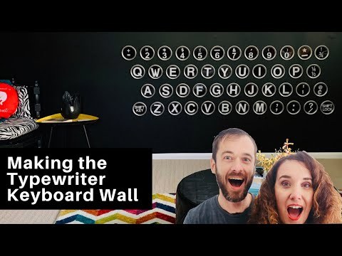 We Turned Paint Can Lids into a Typewriter Keyboard for the Ultimate Writer's Home Office!