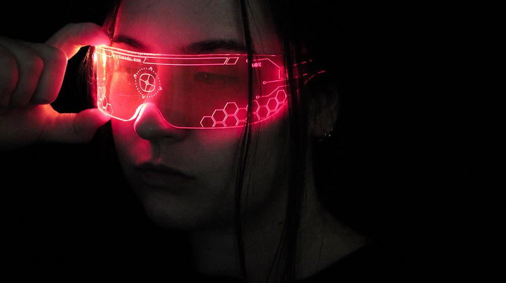 Futuristic Halloween Fancy Dress - Laser Cut Cyber Visor