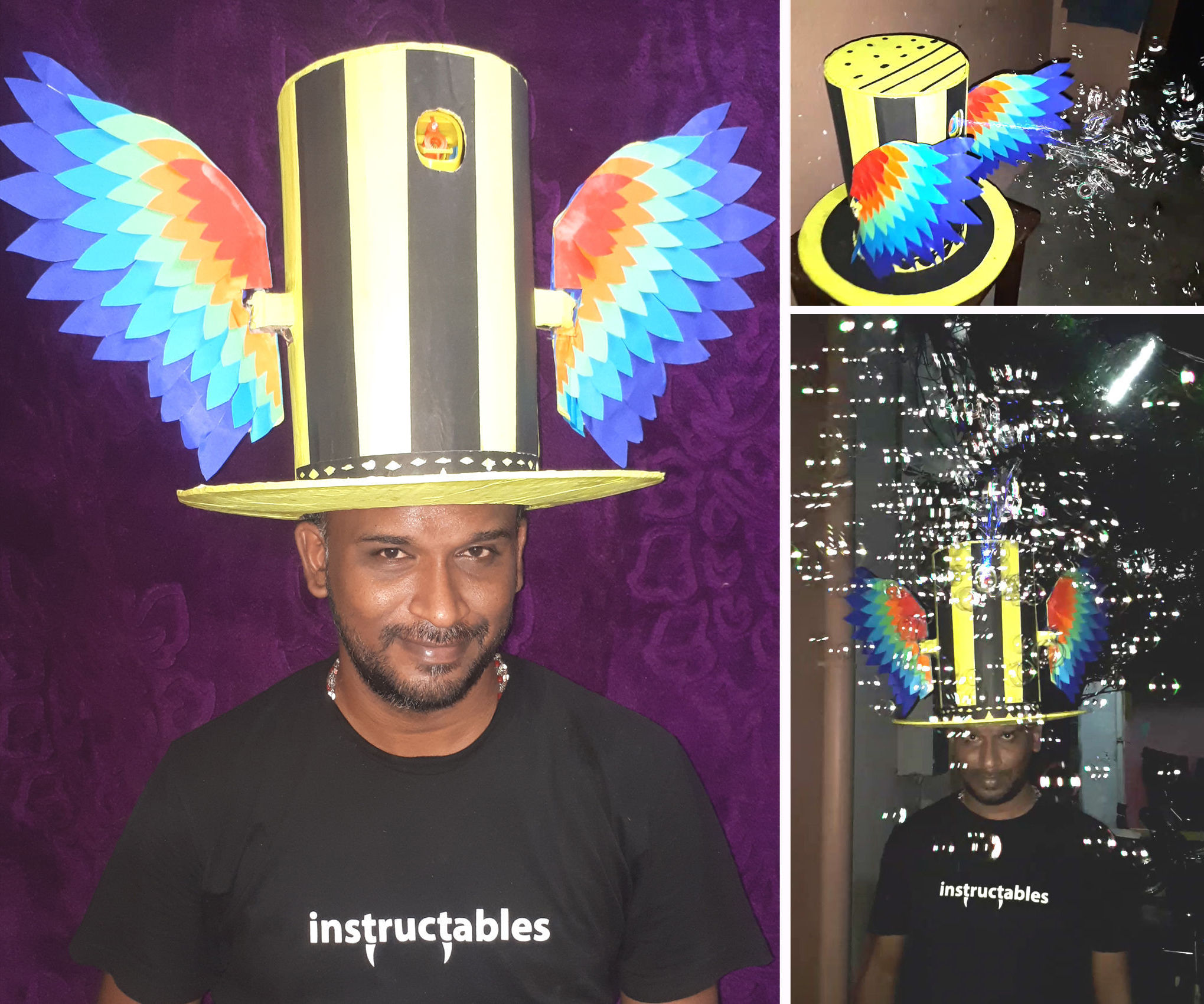 Bubble Breath Hat With Fluttering Wings