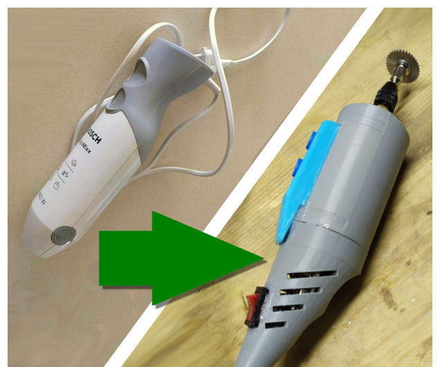 Multitool recycling a Broken Mixer.