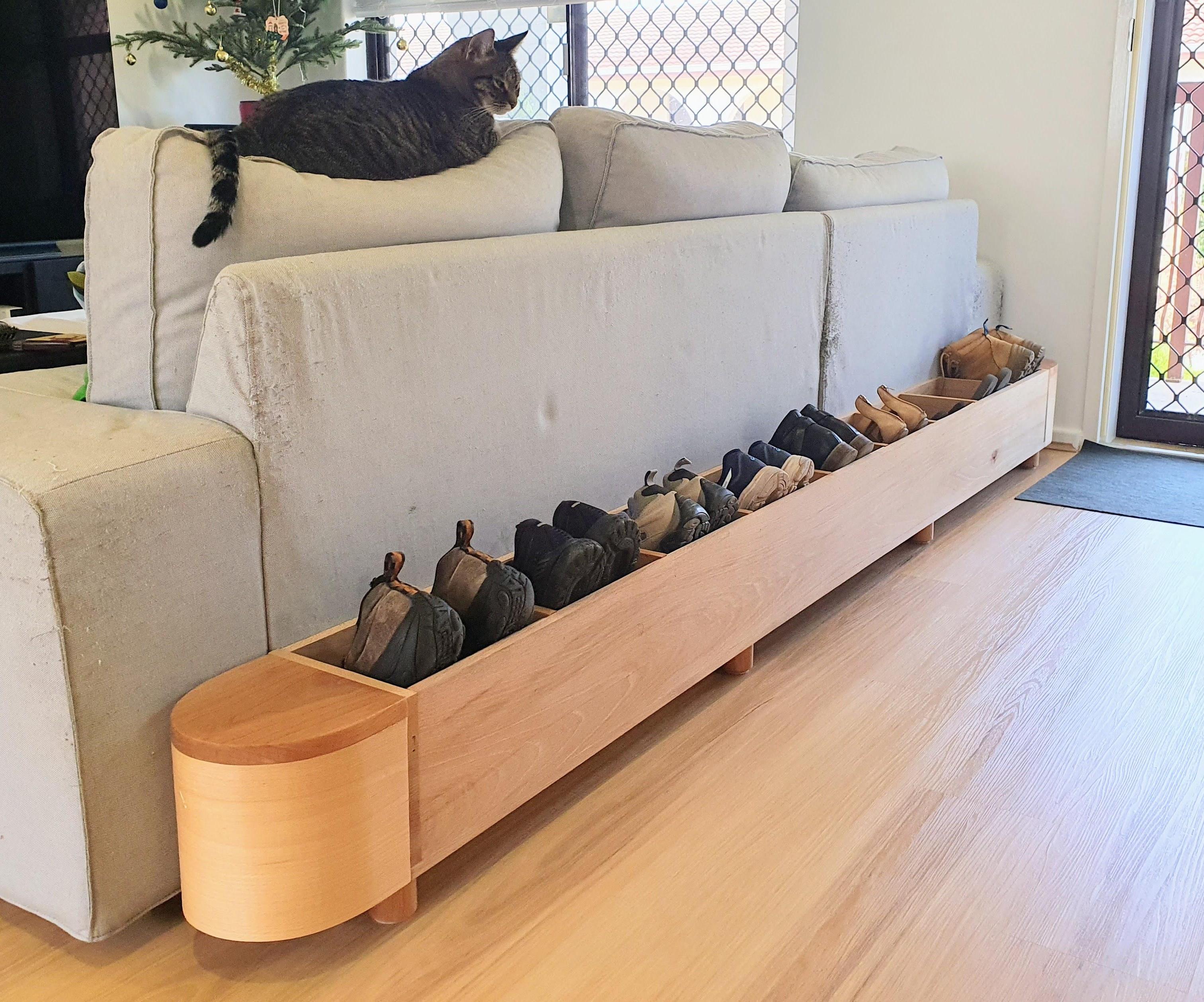 Wooden Entryway Shoe Rack