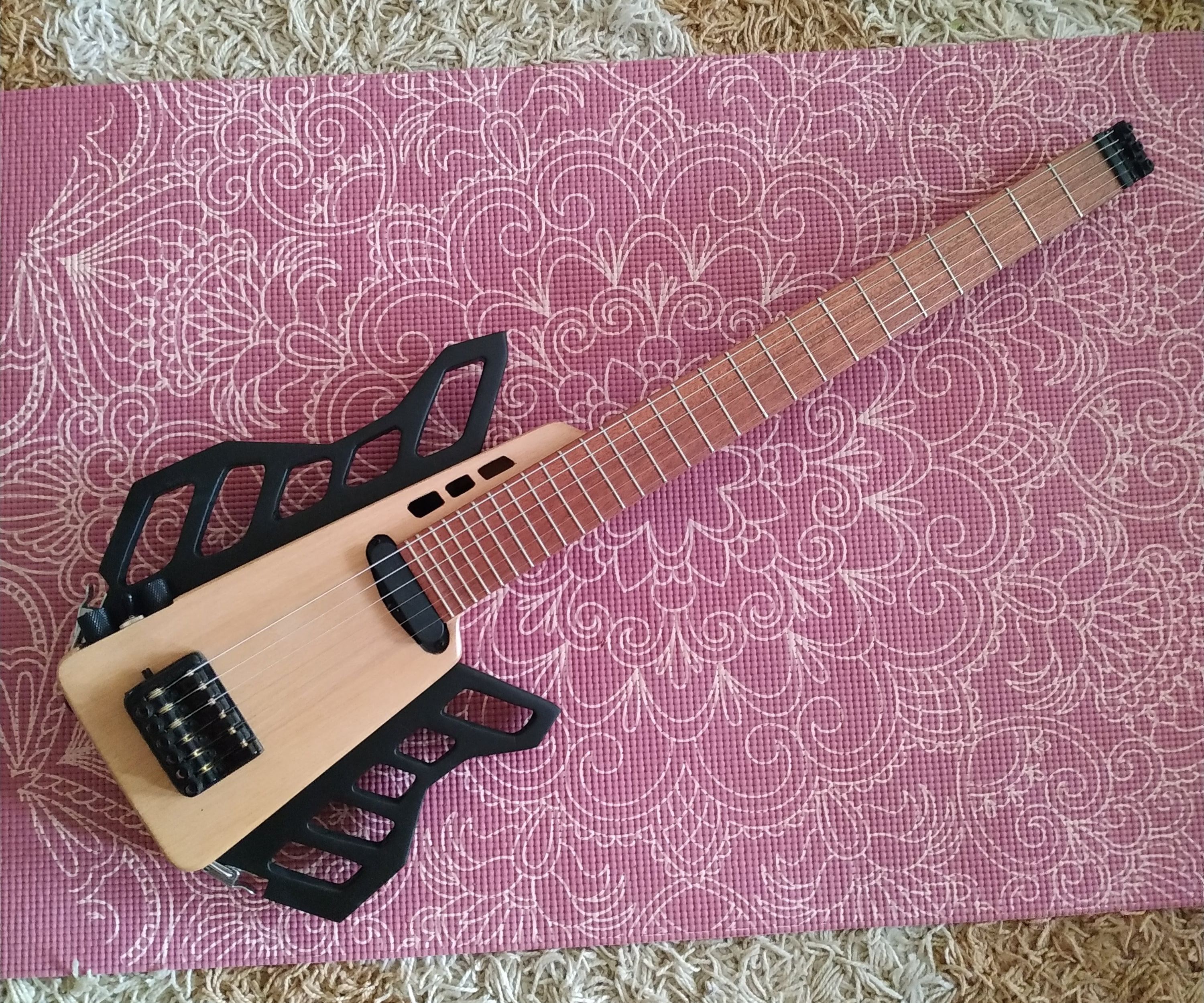 Transformable Headless Travel Semi-Acoustic Guitar