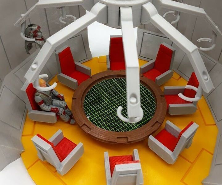 M.A.S.K. Energyroom 3dprinted Playable Diorama With LED Light