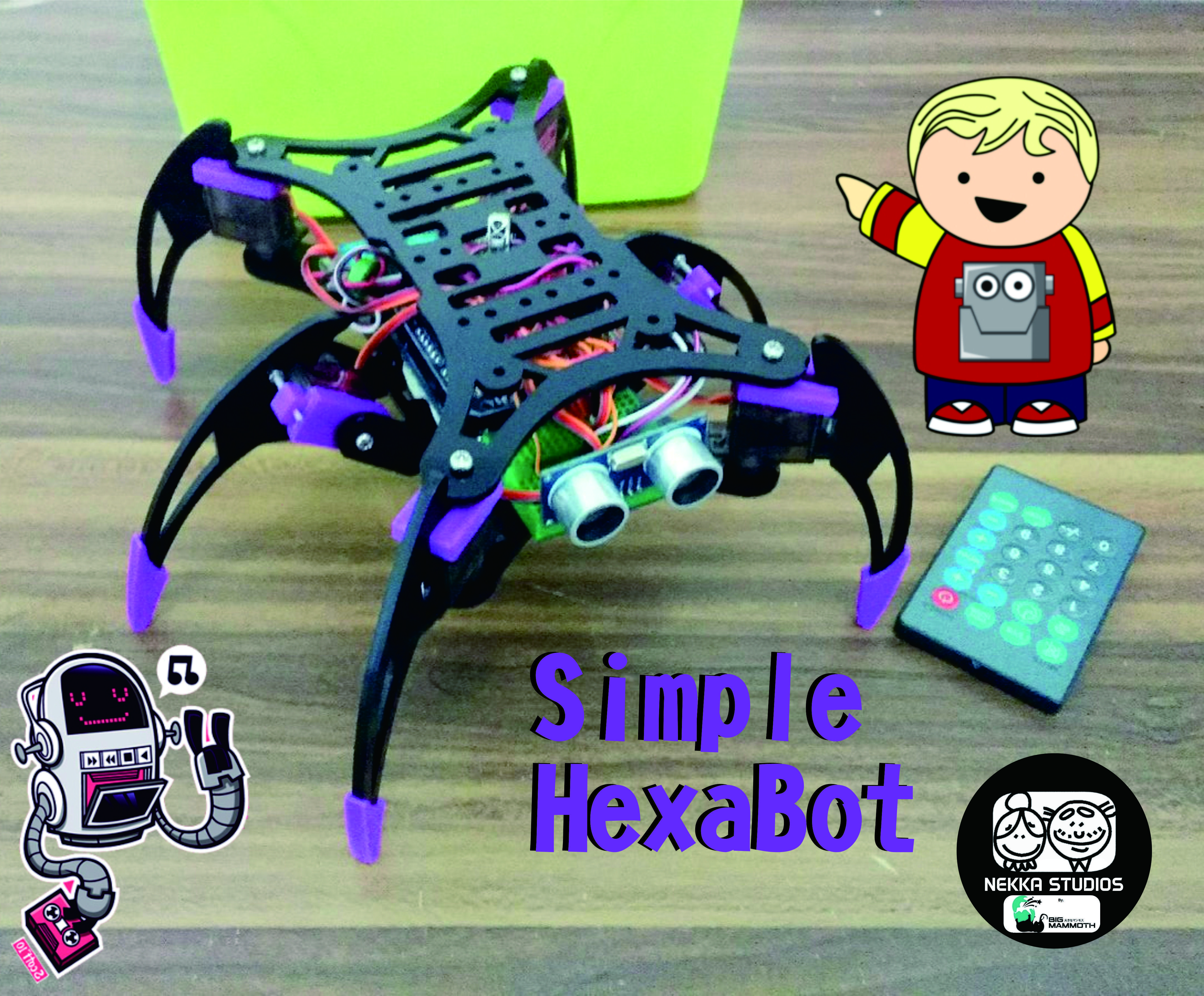 Simple HexaBot With IR Remote TV or MP3