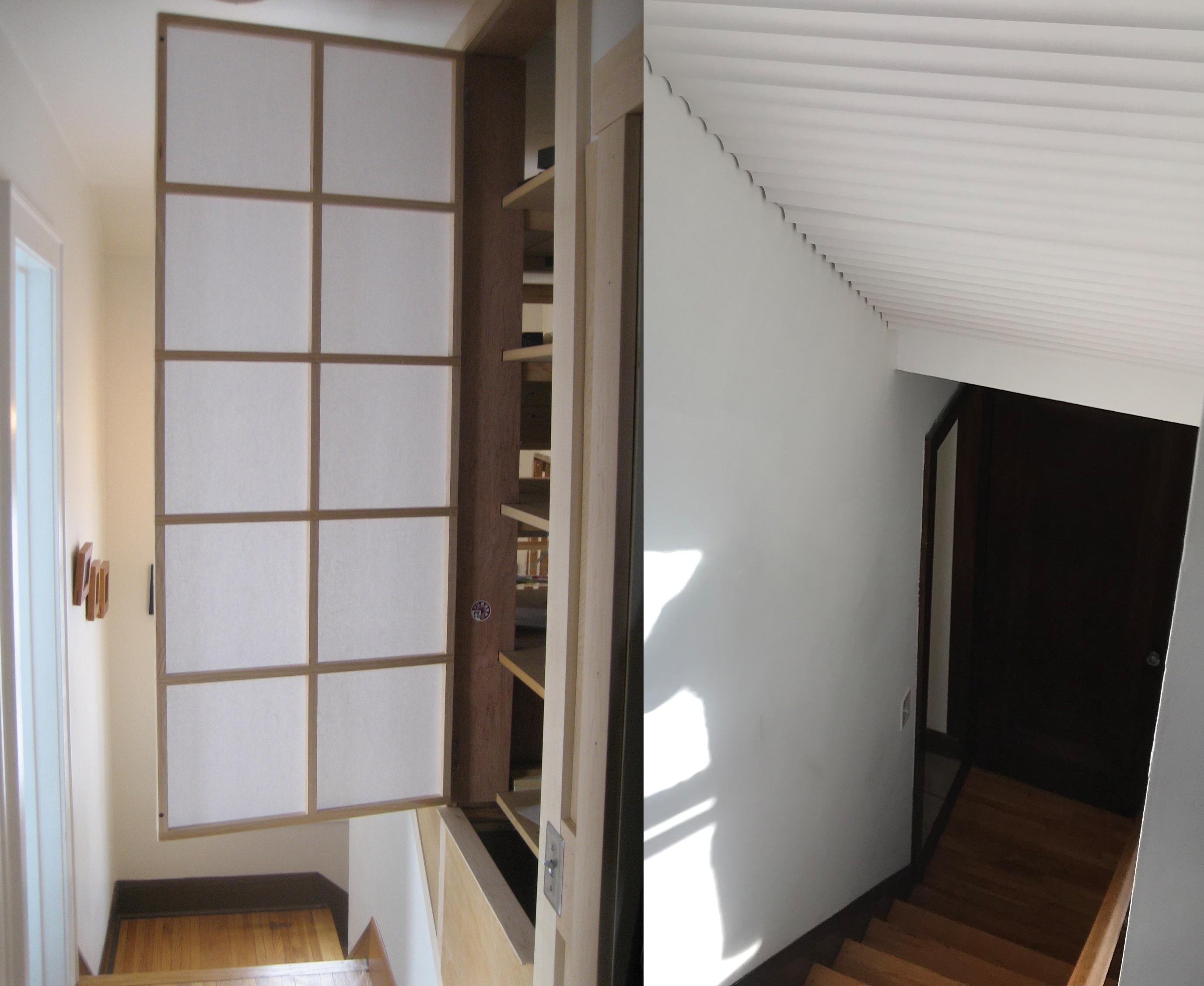 Big Stylish Storage Over Stairs