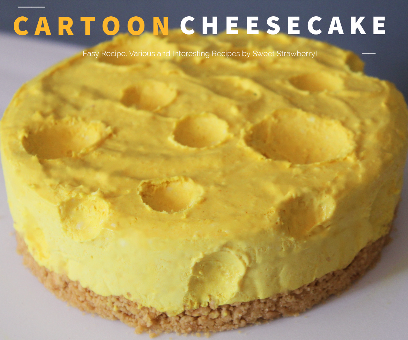 Cartoon CheeseCake That Looks Like Swiss Cheese 🧀 (Super Easy!)