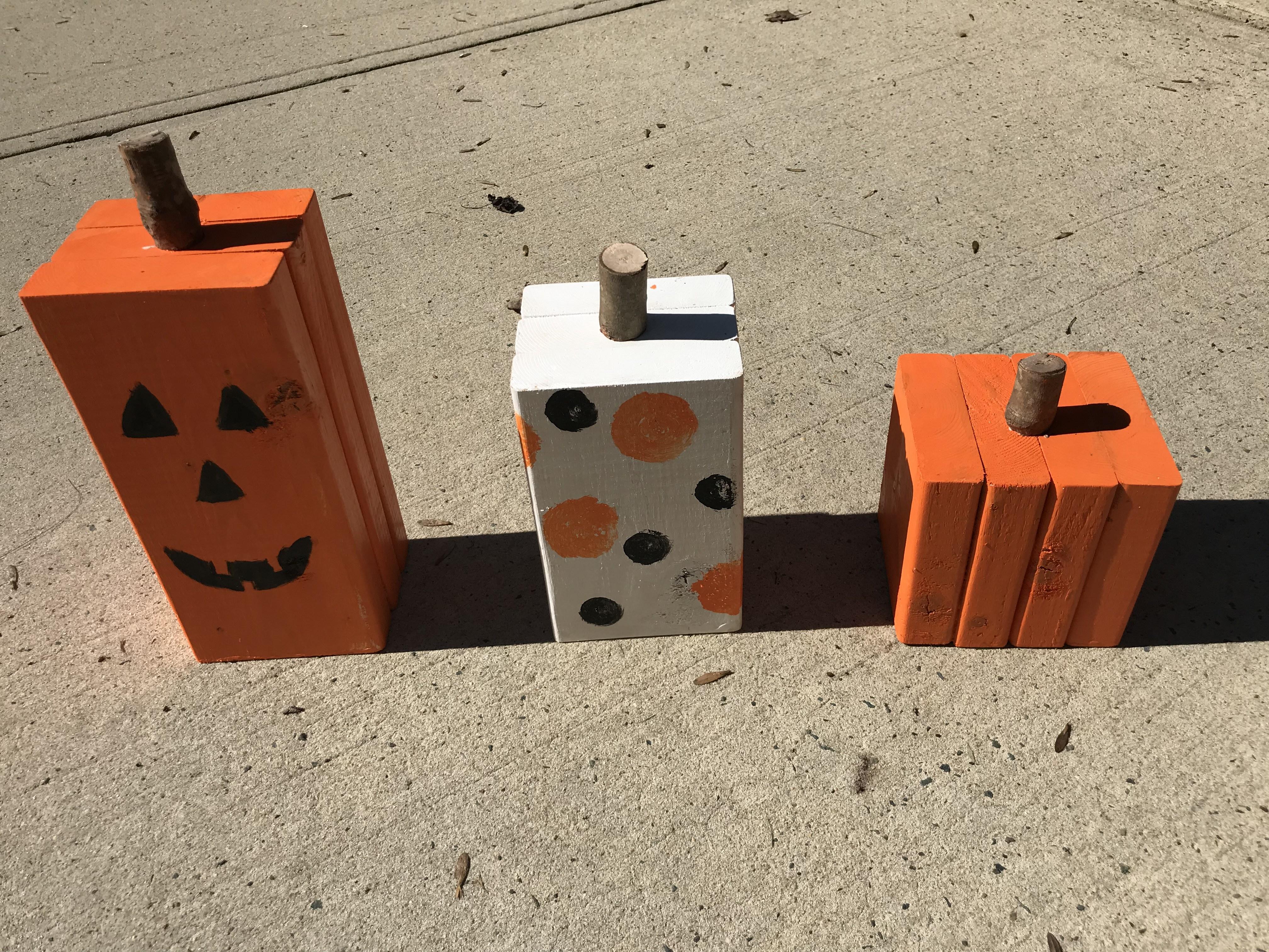 Decorative Wooden Pumpkins