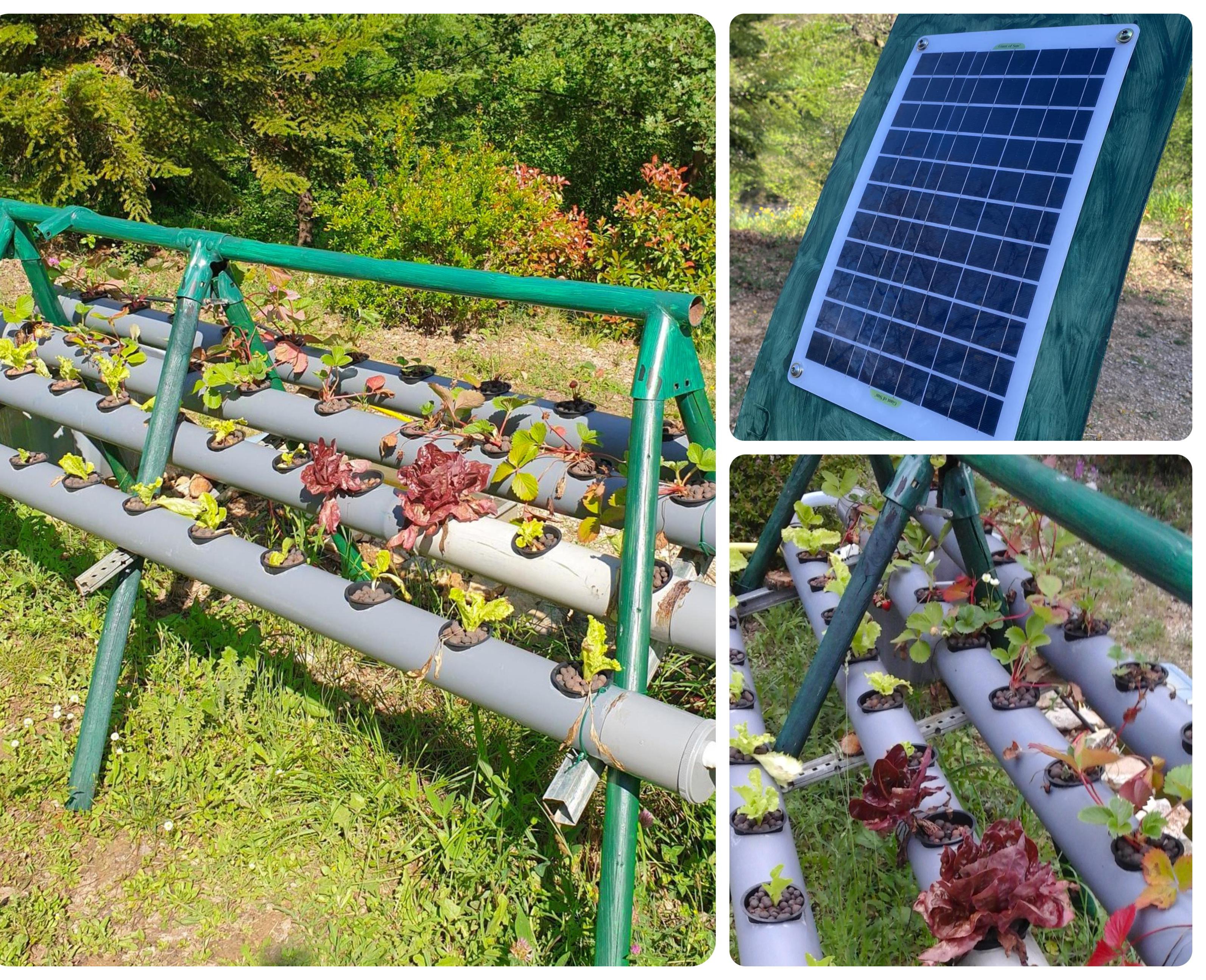 Autonomous PVC Hydroponic Garden From an Old A-Frame Metal Swing