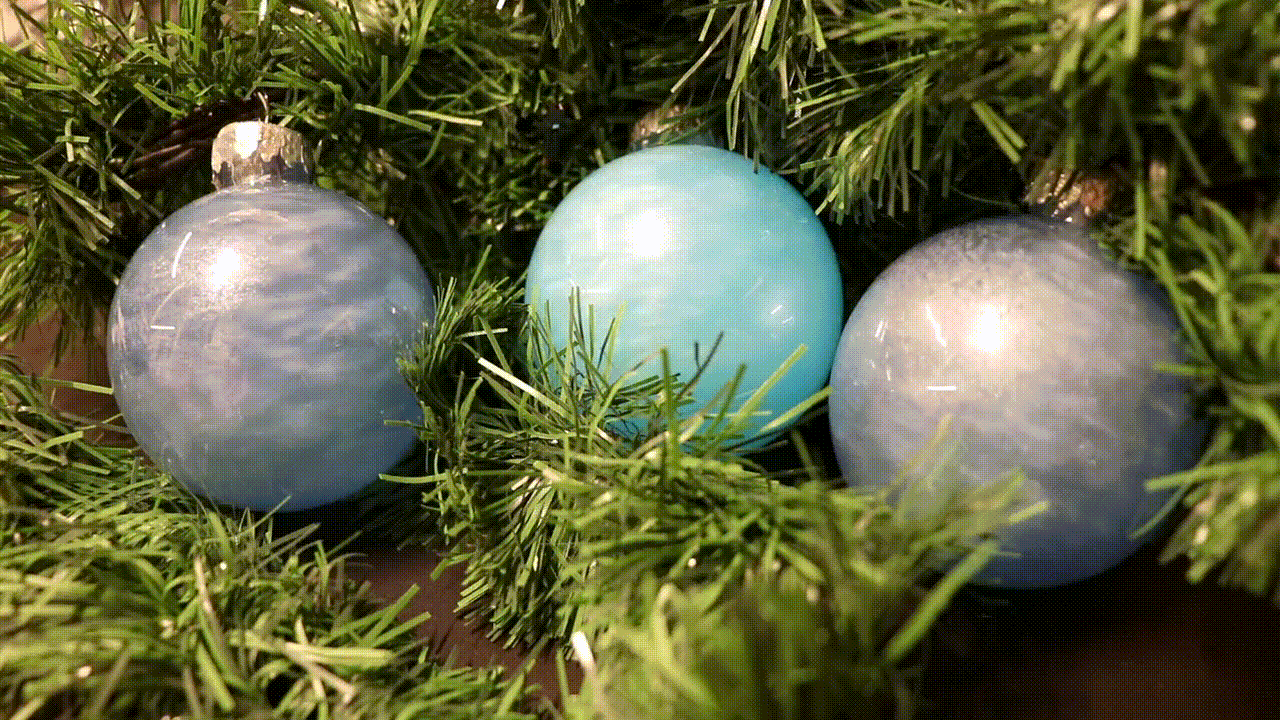 Turbulent Flow Christmas Ornaments 