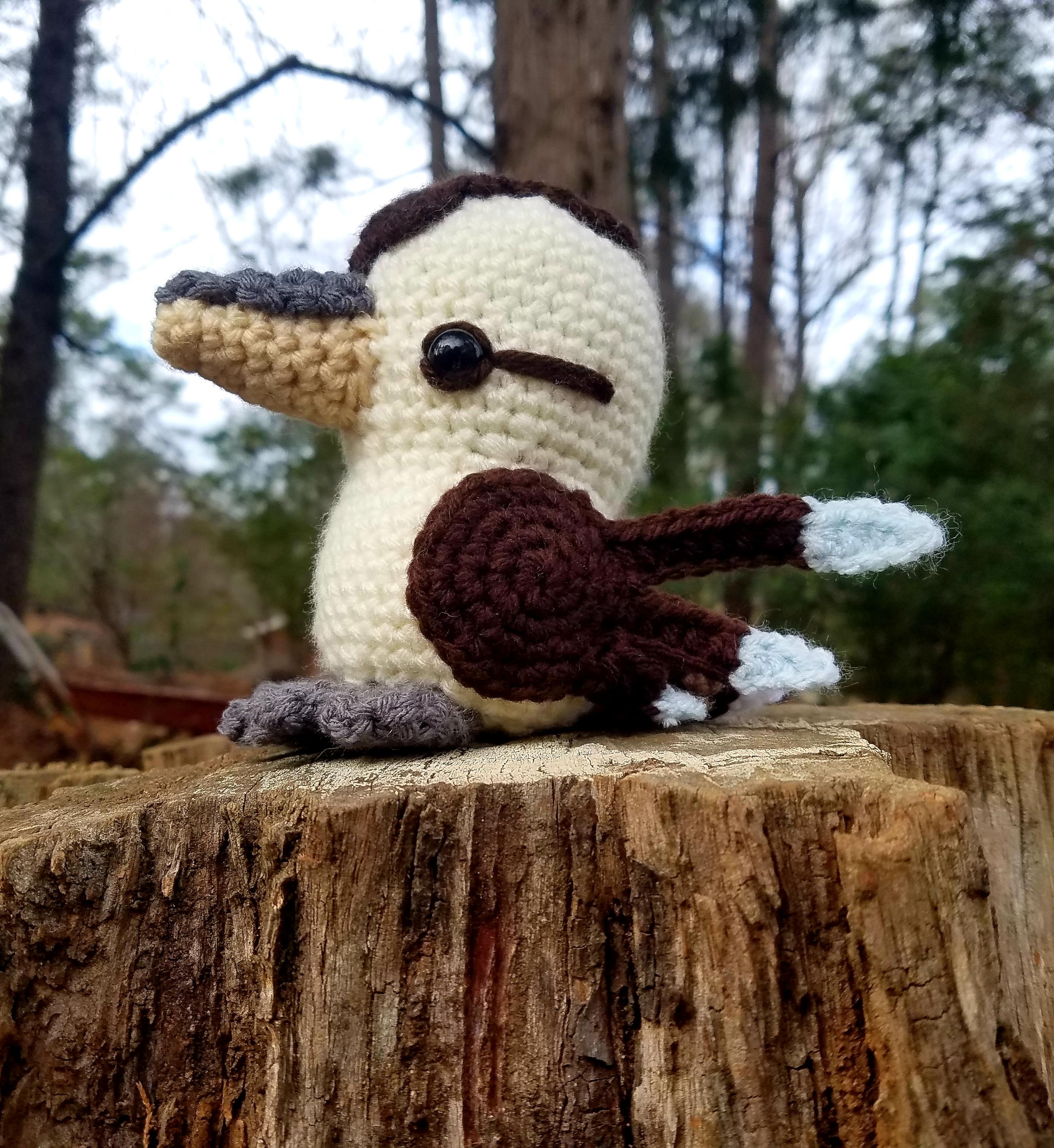Keevie the Crochet Laughing Kookaburra (Step-by-Step Pattern!)