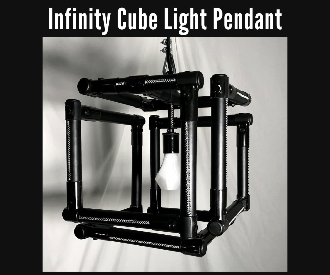 How to Make a No Weld Infinity Cube Light Pendant With Leather Accents