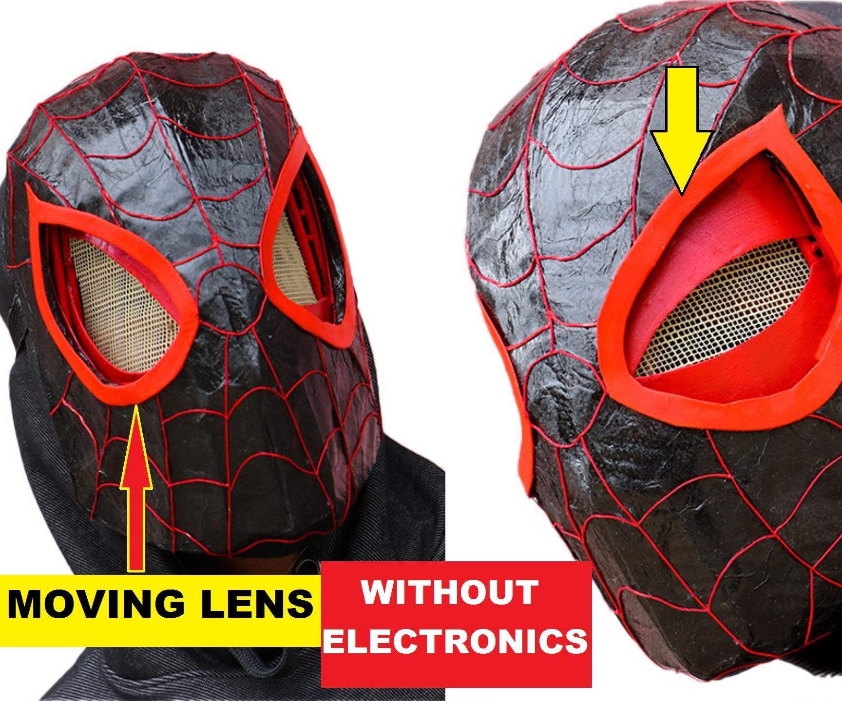 Spider Man Miles Morales Mask With Moving Lenses and No Electronics