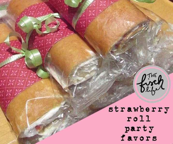Easy Strawberry Roll Party Favors