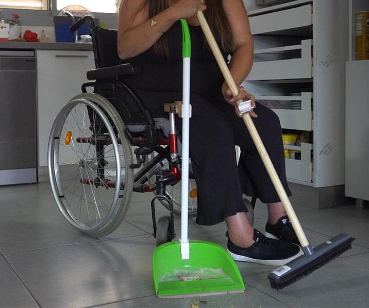 Dustpan & Broom Wheelchair Holder