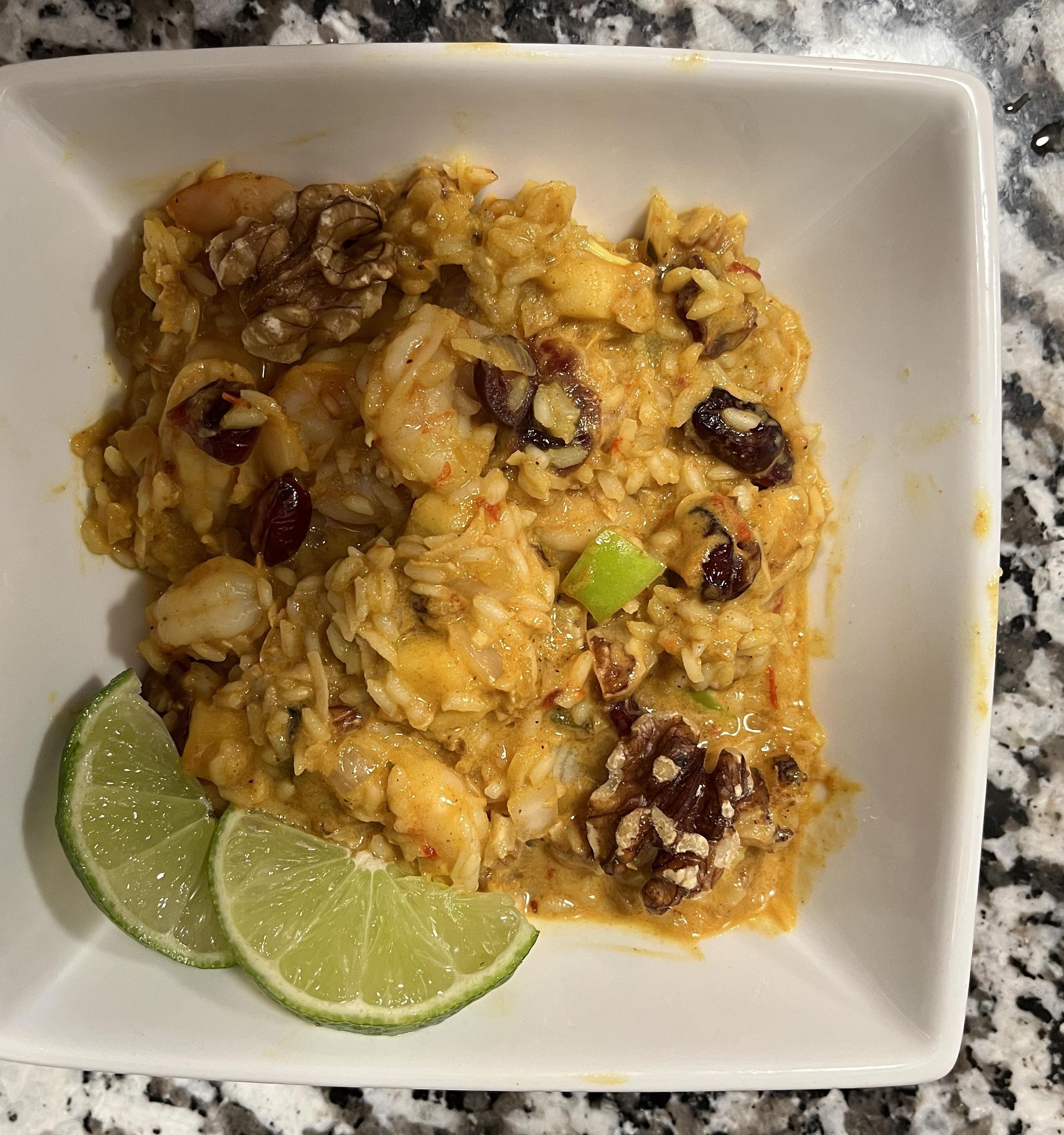 Sweet Curry Rice With Shrimp