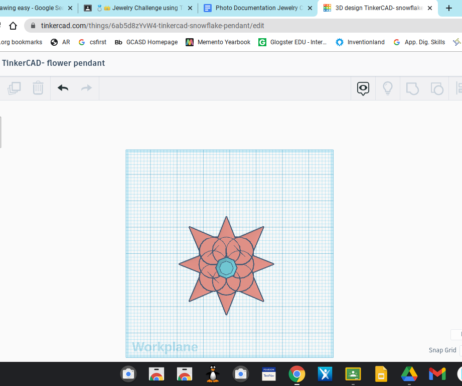 Spiky Flower Pendant