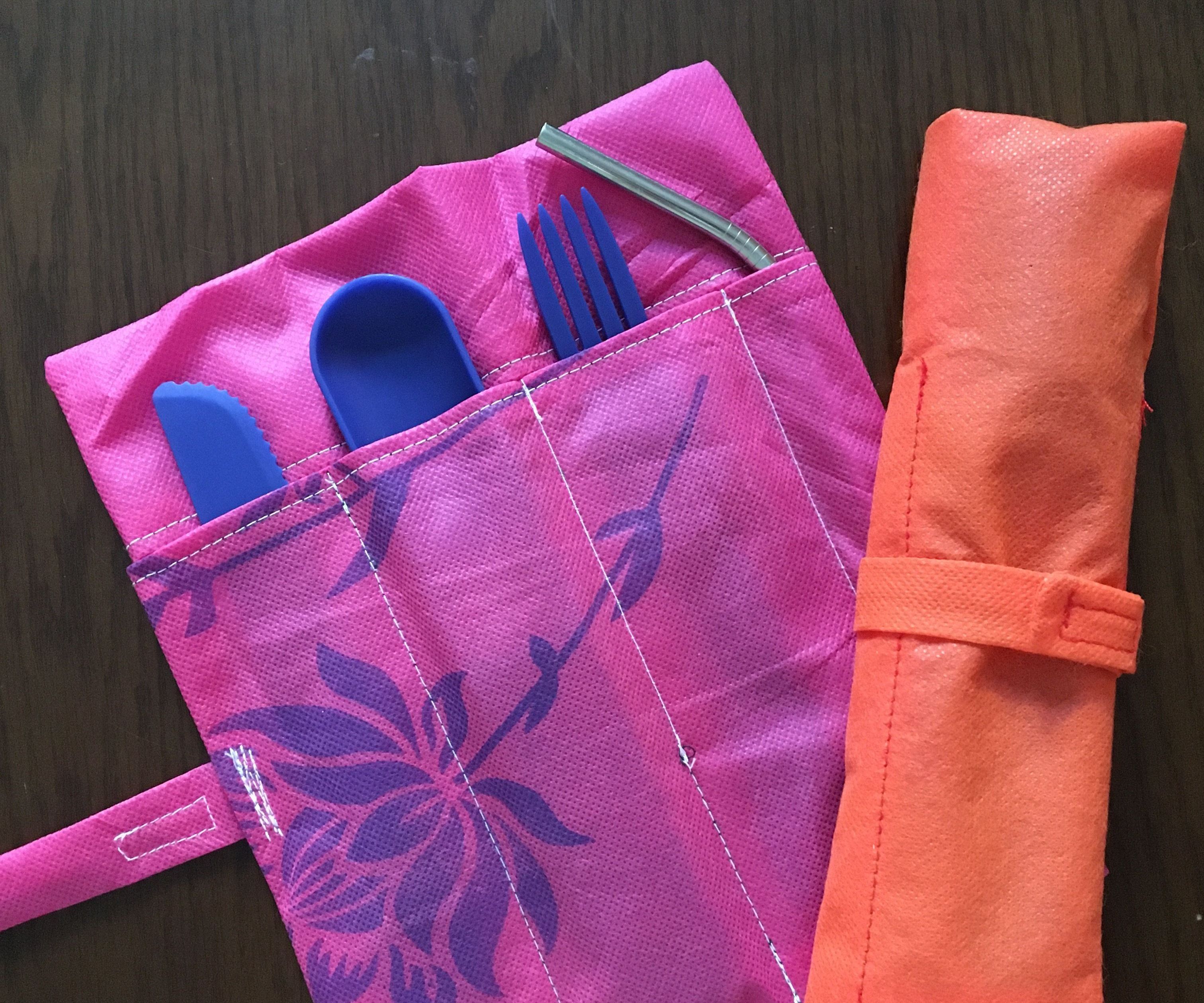 Orange Cutlery Pouch