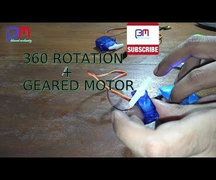 Servo Modification to 360° Rotation and Geared Motor