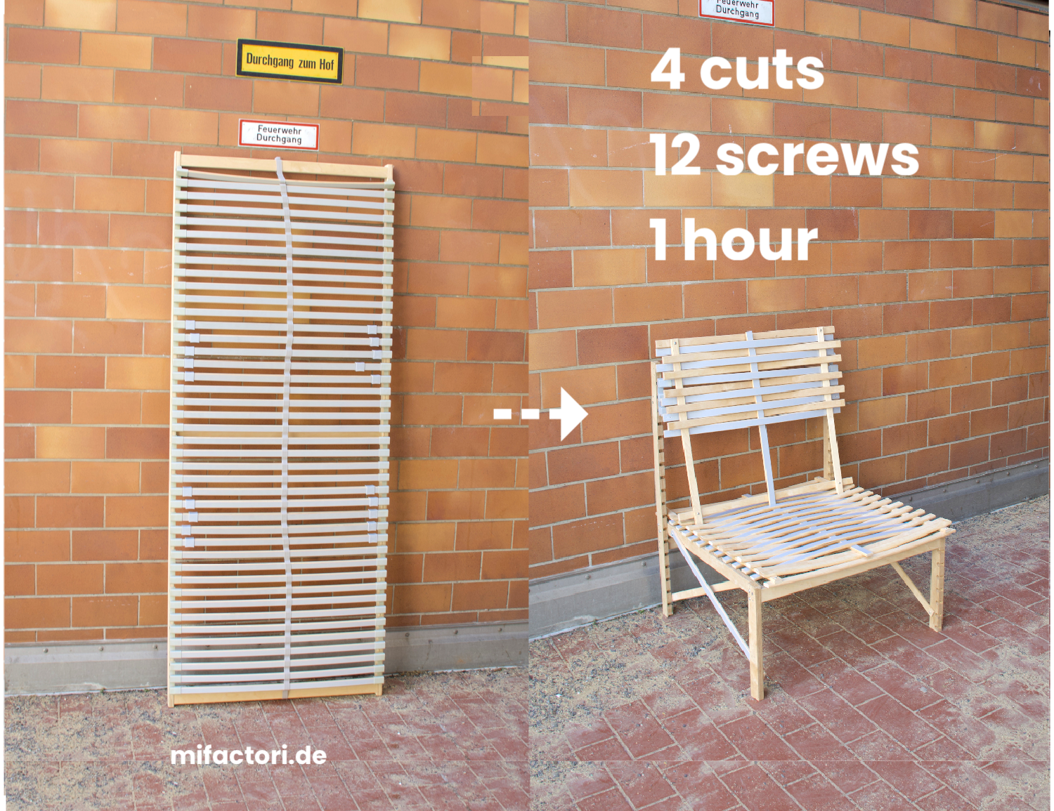 DIY Slatted Frame ⇢ Chair