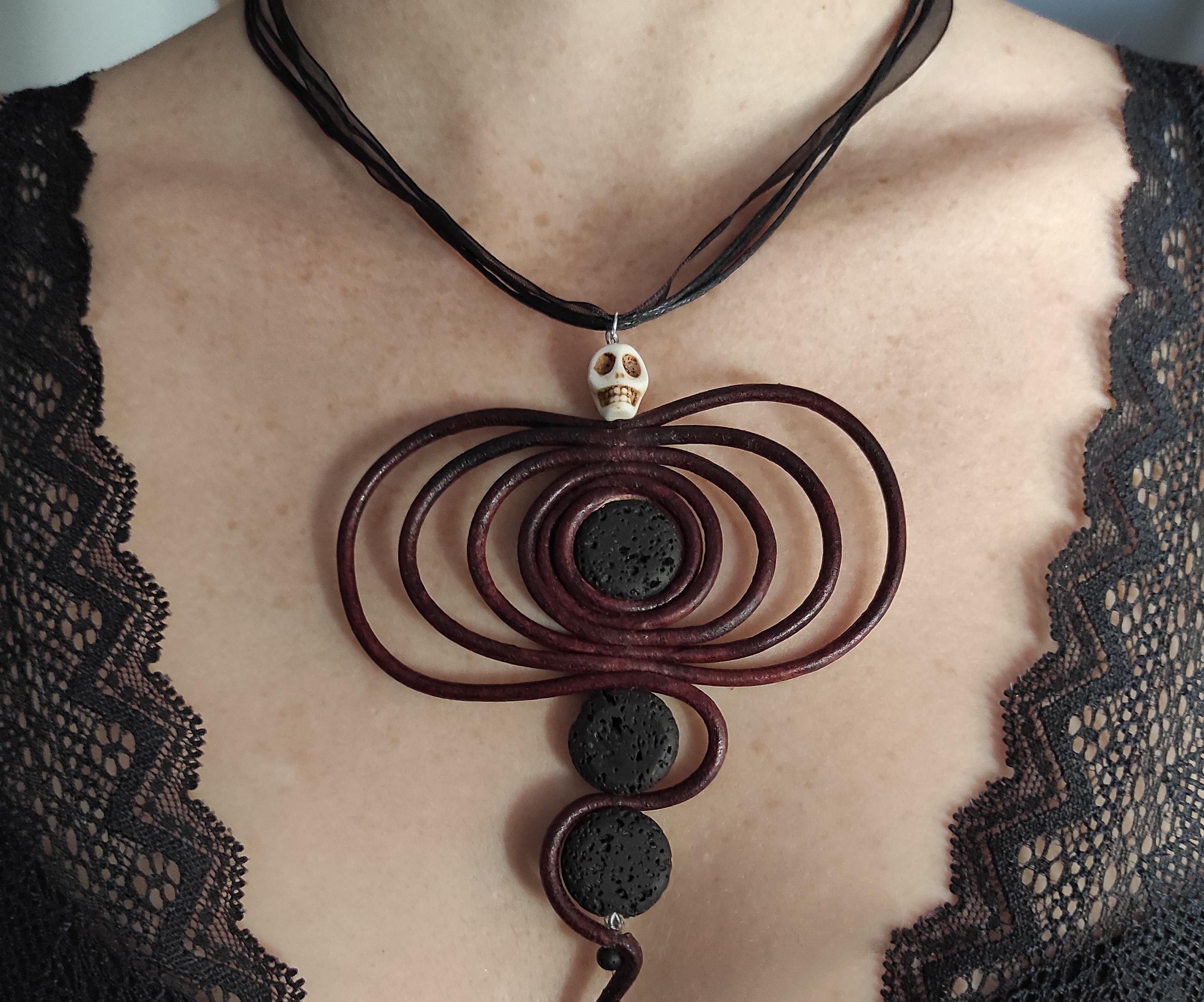 Leather Butterfly Pendant