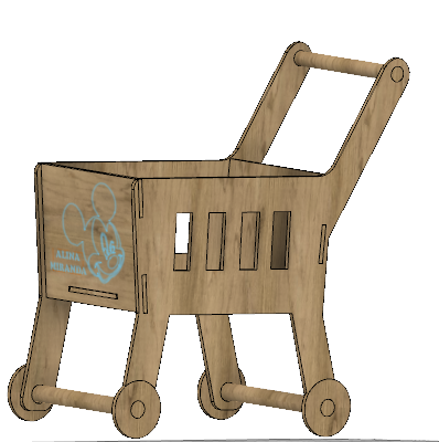 CARRITO DE COMPRAS EN MADERA