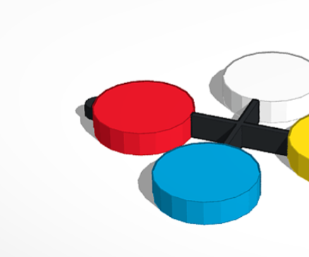 Primary Colors Necklace Charm