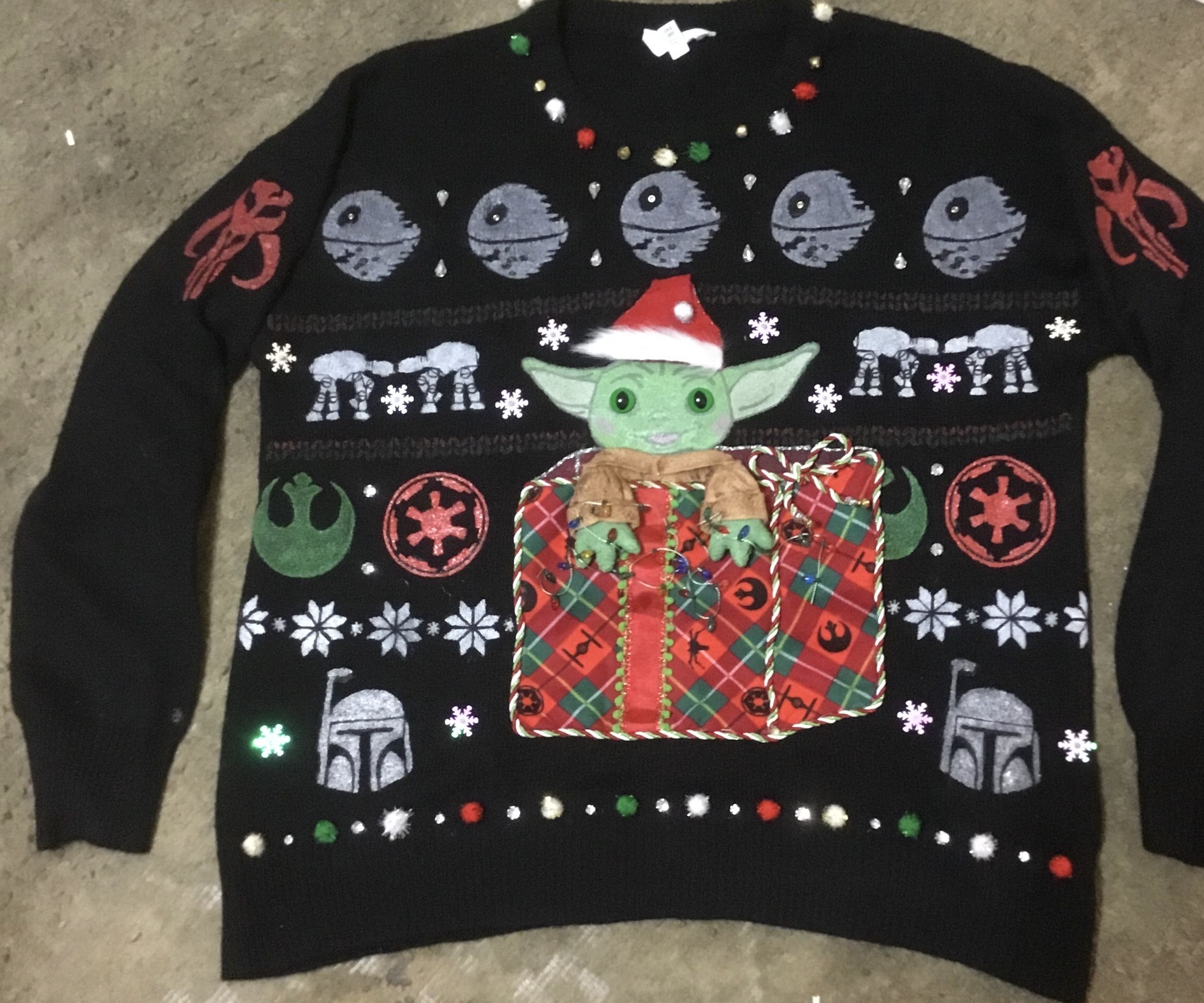 "The Child" Ugly Holiday Sweater Aka: Baby Yoda-wear 