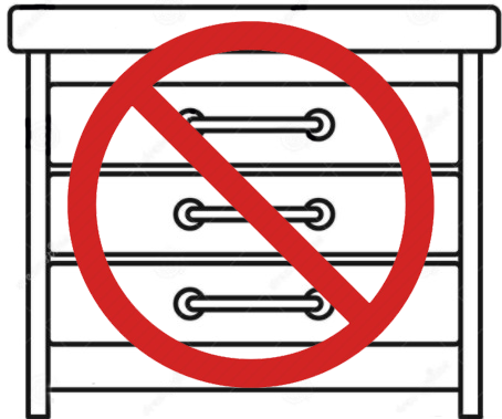 No Bedroom Dresser for Me!