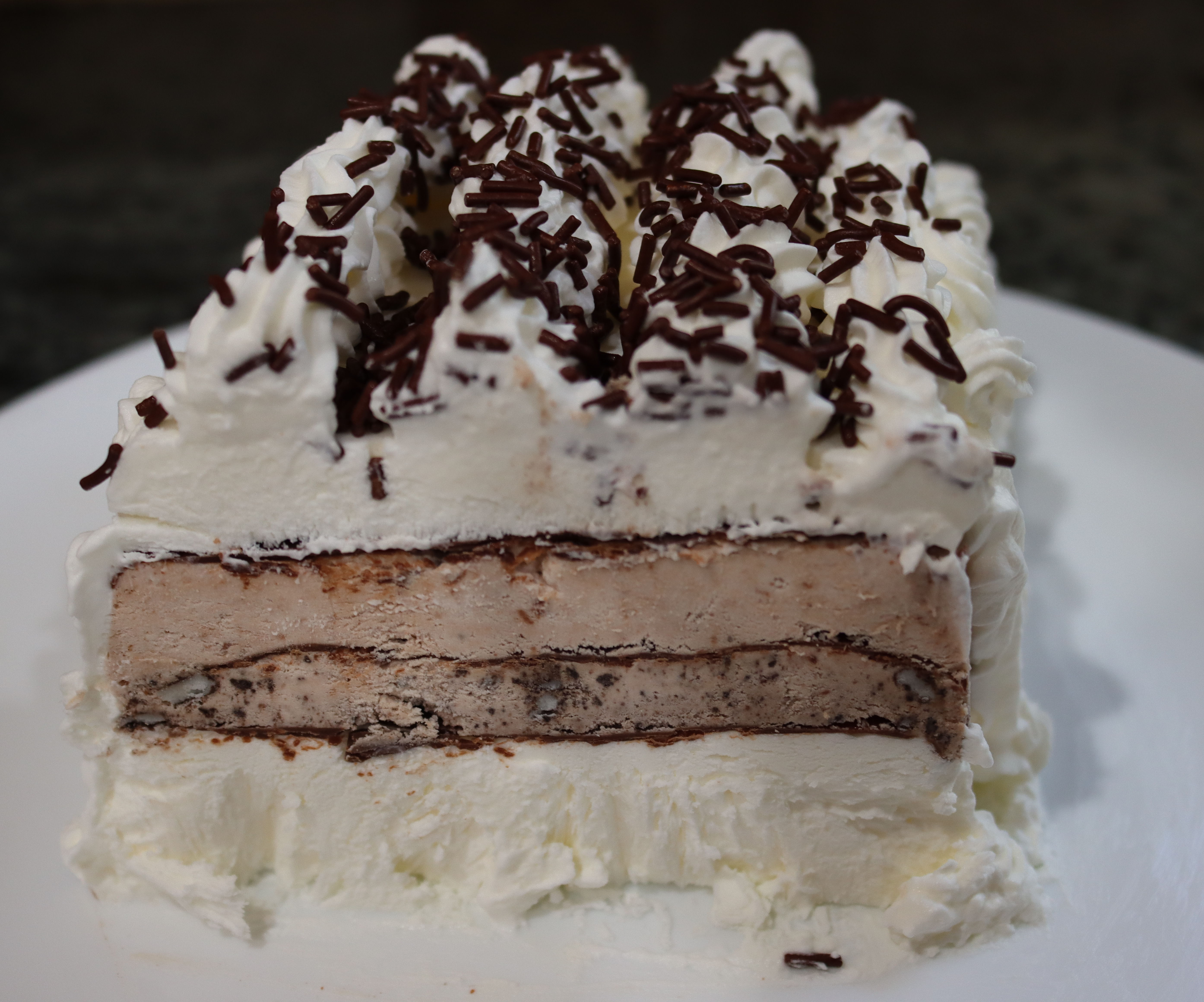 Homemade Eggless Viennetta Ice Cream