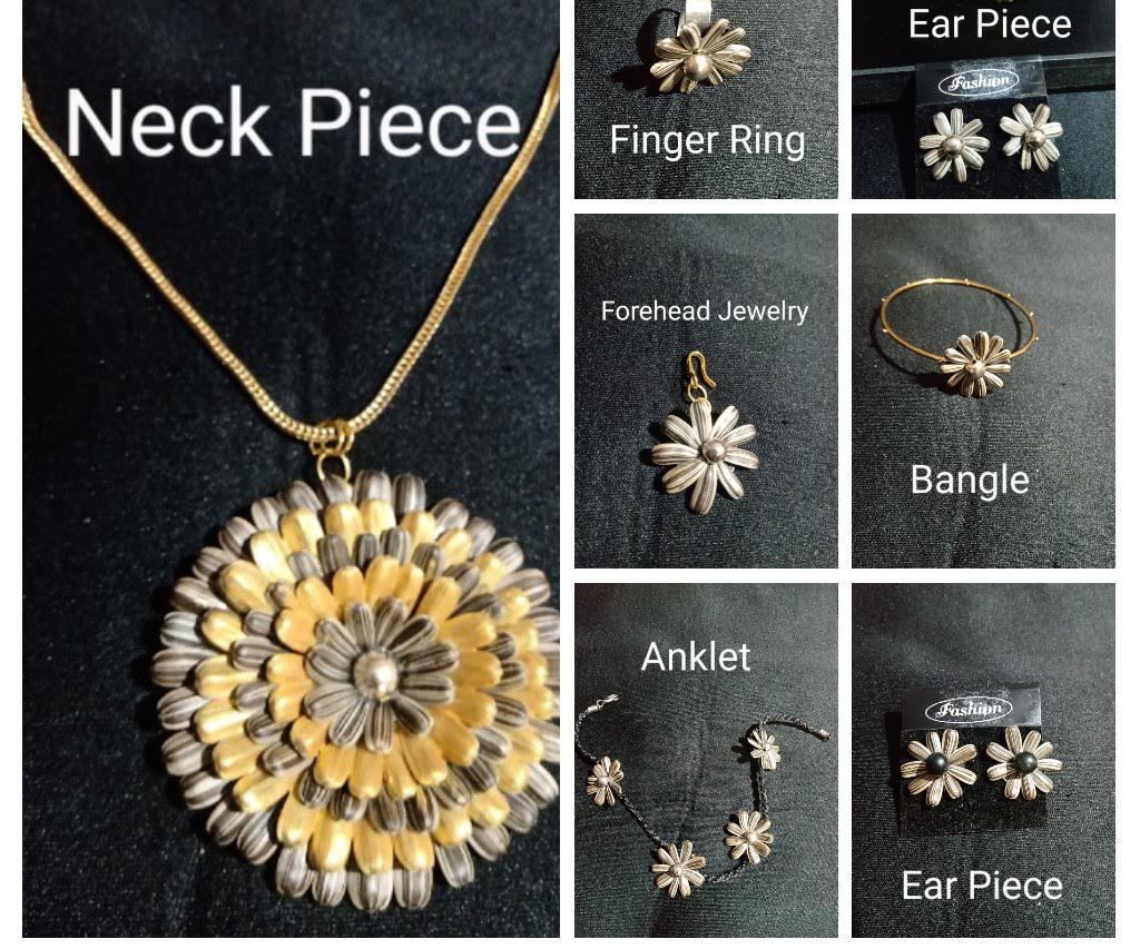 Jewelry Set Made of Sunflower Seeds!