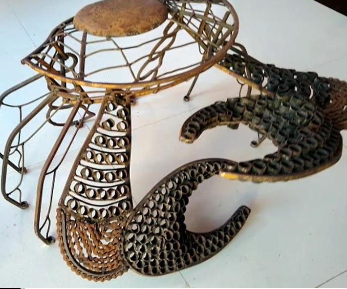 Steel Crab Sculpture 