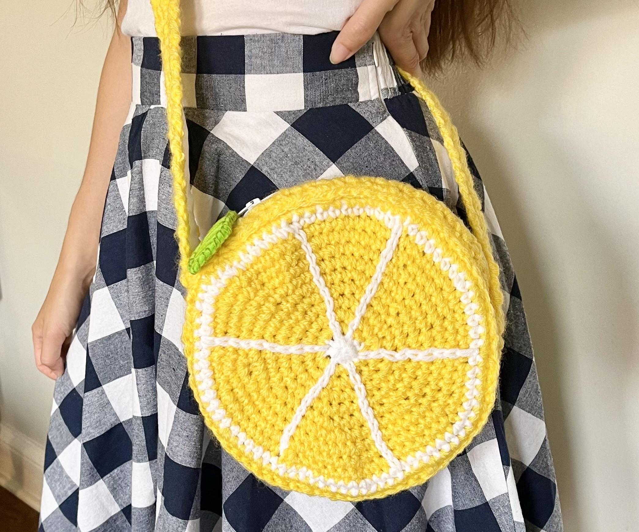 Lemon Crochet Purse