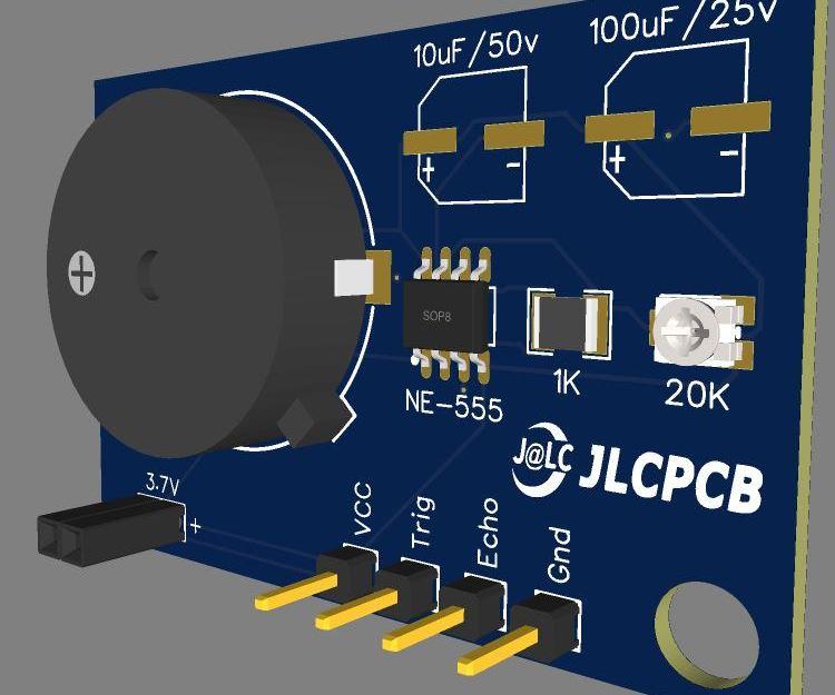 Handmade Ultrasonic Sensor Circuit (JLCPCB)