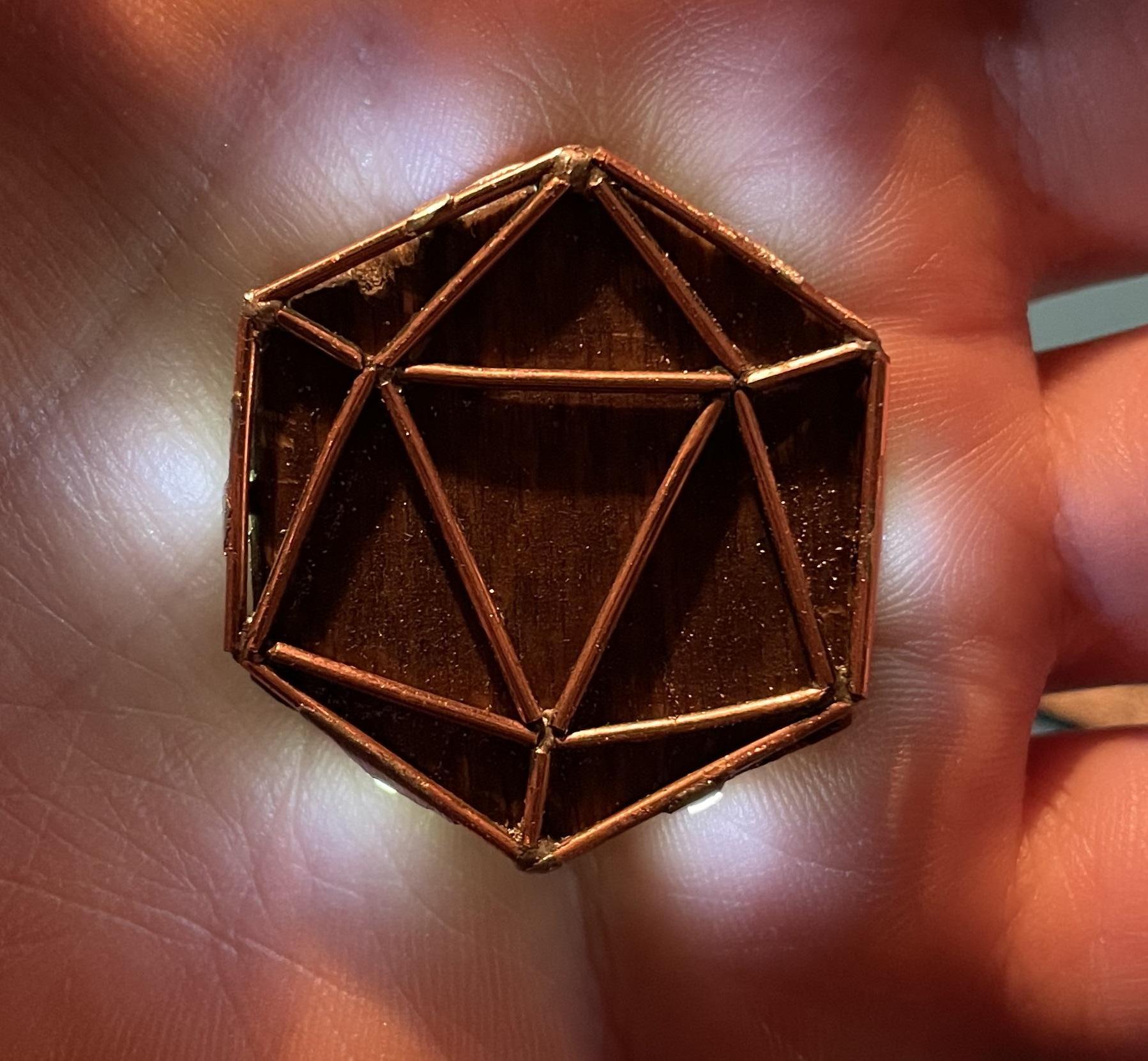 Glowing D20 Charm